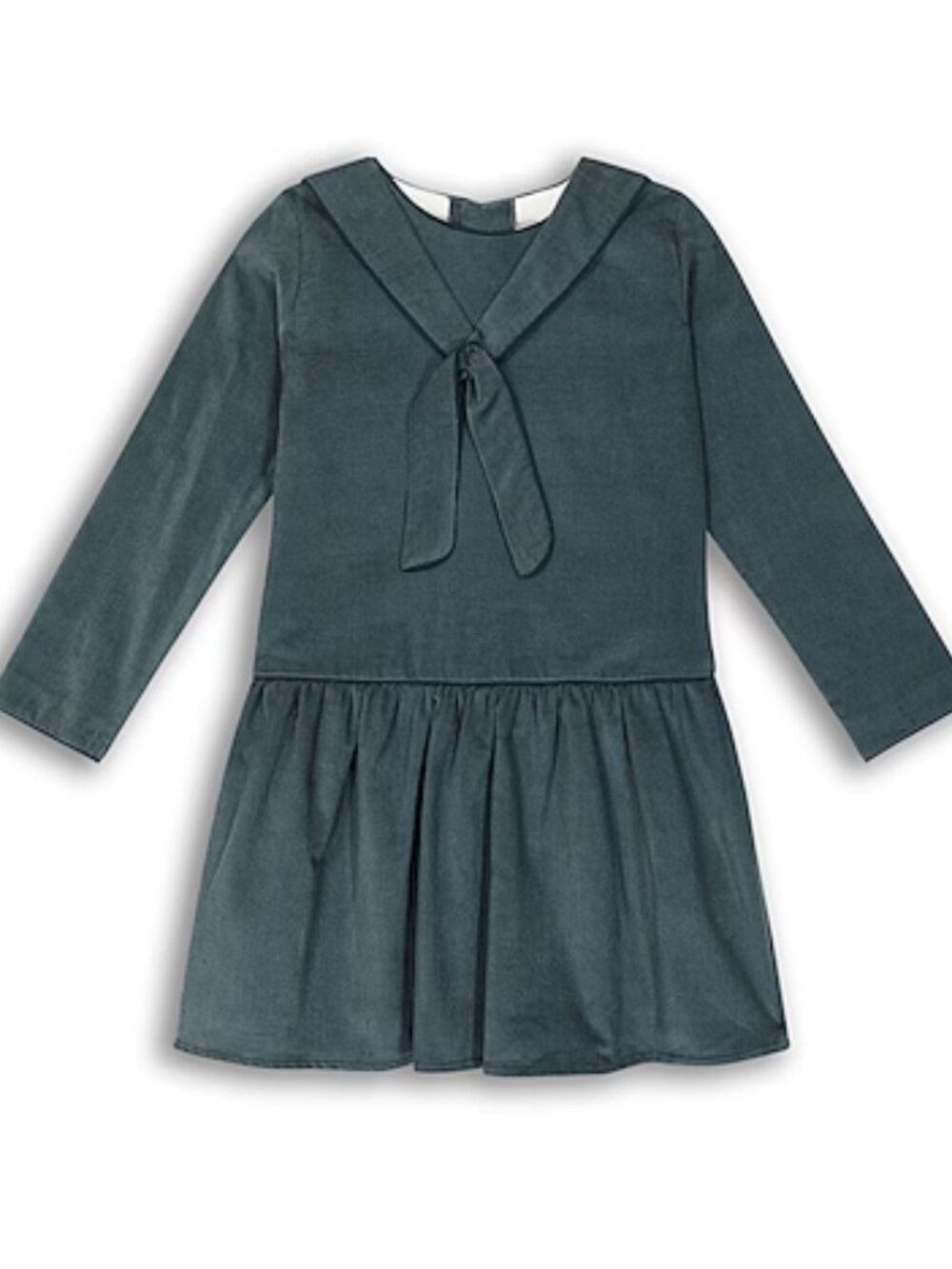 La Coqueta Girls Navy Corduroy Sailor Dress Size: 4Y